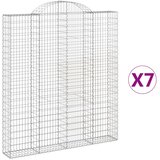  Lučne gabionske košare 7 kom 200x30x220/240cm pocinčano željezo | Eponuda.com