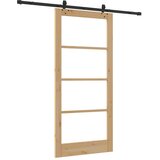  Klizna vrata ORKDAL 93 x 202 cm Masivna borovina i staklo | shoptok.hr