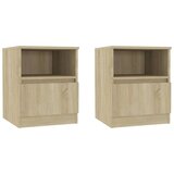  Noćni ormarići 2 kom boja hrasta 40 x 40 x 50 cm od iverice | shoptok.hr