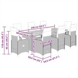  11-dijelni vrtni bistro set od poliratana s jastucima sivi | shoptok.hr