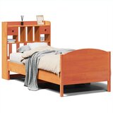  Knjižna postelja brez vzmetnice vošč. rjava 75x190 cm borovina, (21653678) | Shoptok.si