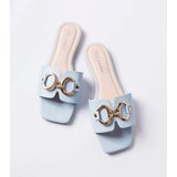 Gemre Blue elegant mules with chain Corbin | Shoptok.si