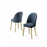 Hanah home Mara set stolica, 44x90x42 cm, 2 dijela, zlatno-plava boja | Eponuda.ba