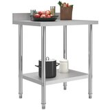 vidaXL Kuhinjski radni stol 80 x 60 x 93 cm od nehrđajućeg čelika | shoptok.hr