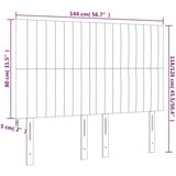  Uzglavlje tamnosivo 144x5x118/128 cm baršunasto | shoptok.hr