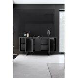 Kalune Design Antracitno siva niska komoda 160x35 cm Luxe – | shoptok.hr
