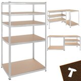 Bigstren metalni regal 180 x 100 x 60 cm, 5 polica, nosivost 1000 kg | shoptok.hr