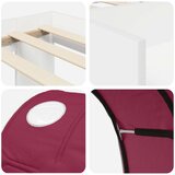  Krevet s tunelom 3 pcs Bijela i crvena Konstrukcijsko drvo - Bijela i crvena | shoptok.hr
