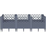  Vrtna sadilica s klinovima siva 123 5x43 5x43 5 cm PP | shoptok.hr