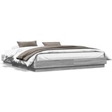  The Living Store Posteljni okvir z LED diodami siva sonoma 200x200 cm - Posteljni Okvir, (21497940) | Shoptok.si
