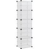 Maison Chic Stojalo za čevlje - Stojalo za obutev prozorno 44x31,5x153,5 cm PP, (21777499) Cene
