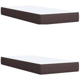  Krevet s oprugama i madracem tamnosmeđi 200x200 cm od tkanine | shoptok.hr