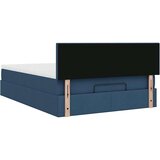  Otomanska postelja z vzmetnico moder 140x190 cm blago, (22011891) | Shoptok.si