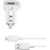Cellular Line Auto punjač 10W QC, MicroUSB 100cm, bijeli Cijene