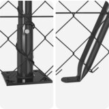 vidaXL Ograja iz verige s 7 flanged stebrički 1x10 m Galvanizirano jeklo | Shoptok.si