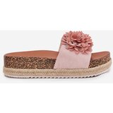 Boto Women's Platform Sandals With Decorative Flowers Pink Tessara | shoptok.hr