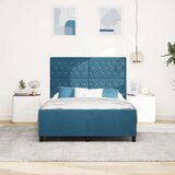 vidaXL Postelja Temno modra 160x200 cm Saten, (22049049) | Shoptok.si