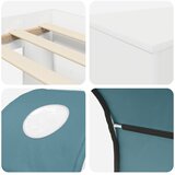  Krevetna konstrukcija s tunelom 3 pcs Bijela i svjetloplava | shoptok.hr