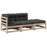  3-dijelni set vrtnih sofa od masivne borovine s jastucima | shoptok.hr