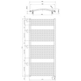 Aqualine kupaonski električni okrugli radijator orbit-e 600W 132x60 cm, beli | Eponuda.com