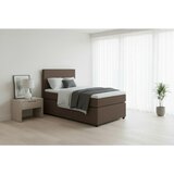 MID.YOU BOXSPRING POSTELJA 90 cm x 200 cm , tekstil, leseni material rjava u