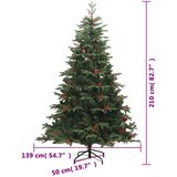  Umjetno božićno drvce sa šarkama šiškama i bobicama 210 cm | shoptok.hr