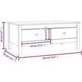  Stolić za kavu boja meda 100 x 50 x 40 cm od masivne borovine | shoptok.hr