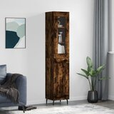 vidaXL Visoka omara dimljeni hrast 34,5x34x180 cm inženirski les | Shoptok.si