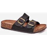 EVENTO Women's Flip Flops On Cork Platform With Buckles Black Vesina | shoptok.hr