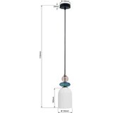  Visilica na sajli TROPEA 1xE27/15W/230V crna/dimljeno-ljubičasta/plava/bela | Eponuda.com
