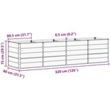  Sadilica Svijetlo siva 240 x 80 x 75 cm Čelik | shoptok.hr