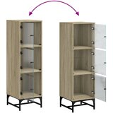  Visoka komoda sa staklenim vratima boja hrasta 35 x 37 x 120 cm | shoptok.hr
