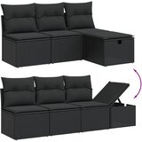  8-dijelni set vrtnih sofa od poliratana s jastucima crni | shoptok.hr