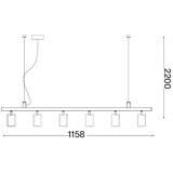 Ideal Lux led luster na sajli dynamite 6xGU10/7W/230V cri 90 mesing | Eponuda.com