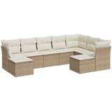  9-dijelni set vrtnih sofa s jastucima bež od poliratana | shoptok.hr