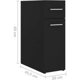 vidaXL Lekarniška omara črna 20x45,5x60 cm iverna plošča | Shoptok.si