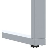 Vanjski blagovaonski stol Siva 140x80x75 cm Čelik i Masivno drvo akacija | shoptok.hr