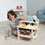 ECO TOYS Drveni stol za alate za djecu s 38 komada | shoptok.hr