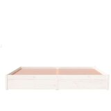  Posteljni okvir bel iz trdnega lesa 200x200 cm, (20601214) | Shoptok.si