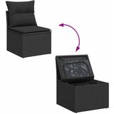  6-dijelni set vrtnih sofa s jastucima crni od poliratana bagrem | shoptok.hr
