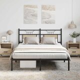 Maison Chic Posteljni okvir - Dvoposteljna postelja - Zakonska postelja brez vzmetnice hrast 137x190 cm inženirski les-J11965, (21772338) | Shoptok.si