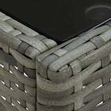  3-dijelni bistro set od poliratana s jastucima sivi | Eponuda.com