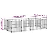  Zunanji pasji boks jeklo 7,51 m², (20799025) | Shoptok.si