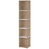 Bijela/u prirodnoj boji biblioteka u dekoru hrasta 41x205 cm Sign –