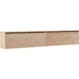 Maison Chic Stenska omarica - Zidna omarica 2 kosa 100x30x35 cm trdna borovina iu1323, (22062928) Cene