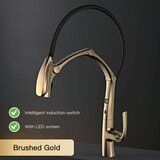  Futuristička kuhinjska slavina nove generacije | Špina ELITE EDITION KSS1899<span> - </span>Brušeno zlato, Da | shoptok.hr