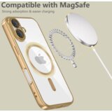  Magshiny ovitek za Iphone 16e Magsafe - prozoren z zlato obrobo | Shoptok.si