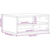  Stalak za pisač siva boja hrasta 49x40x22,5cm konstruirano drvo | shoptok.hr