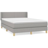 The Living Store Box spring posteljni z vzmetnico svetlo siv 140x190 cm blago - Box Spring Postelja, (21521050) | Shoptok.si
