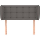  Uzglavlje s ušima sivo 103x23x78/88 cm od umjetne kože | shoptok.hr